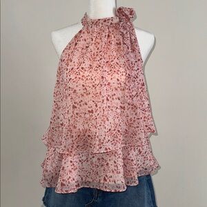 Express Pink Floral Blouse